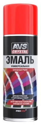 AVS эмаль A07126S тон красный, 520 мл