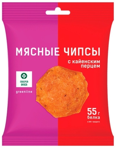 Галерея вкуса чипсы мясные с кайенским перцем 30 г