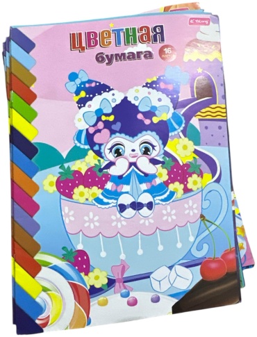 Цветная бумага Yalong 9928, двусторонний А4, 16 л