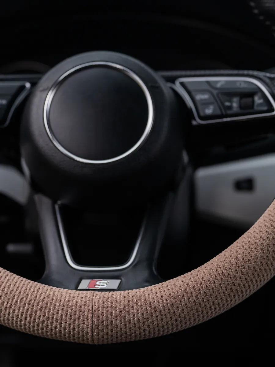Чехол Оплетка на руль Lancia Lybra пок. I 37-39 см S бежевый