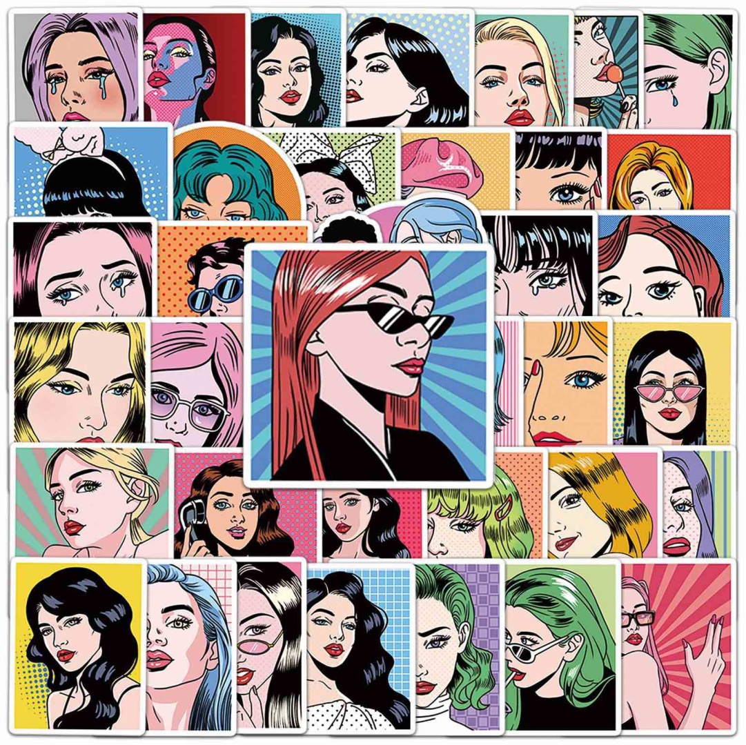 Наклейки Набор Comix Girl