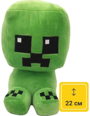 Мягкая игрушка Майнкрафт Крипер, 22 см