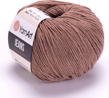 Клубок YarnArt Jeans 71 светло коричневый 160 м 50 г
