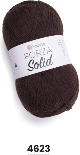 Моток YarnArt Forza solid Форза солид носочная пряжа 4623 шоколад 420 м 100 г