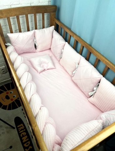 Бортики mamabest 7809, хлопок, розовый