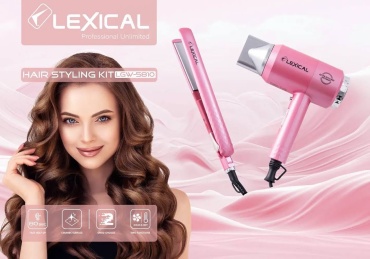 Lexical Фен и выпрямитель 2в1 LGW-5810 фен розовый