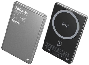 Внешний аккумулятор WEKOME WP-68 5000 мАч темно-серый