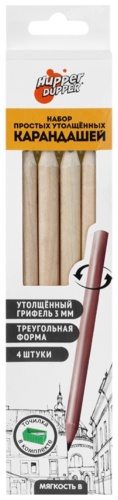 Карандаш Hupper Dupper Ya 3, B, 4 шт