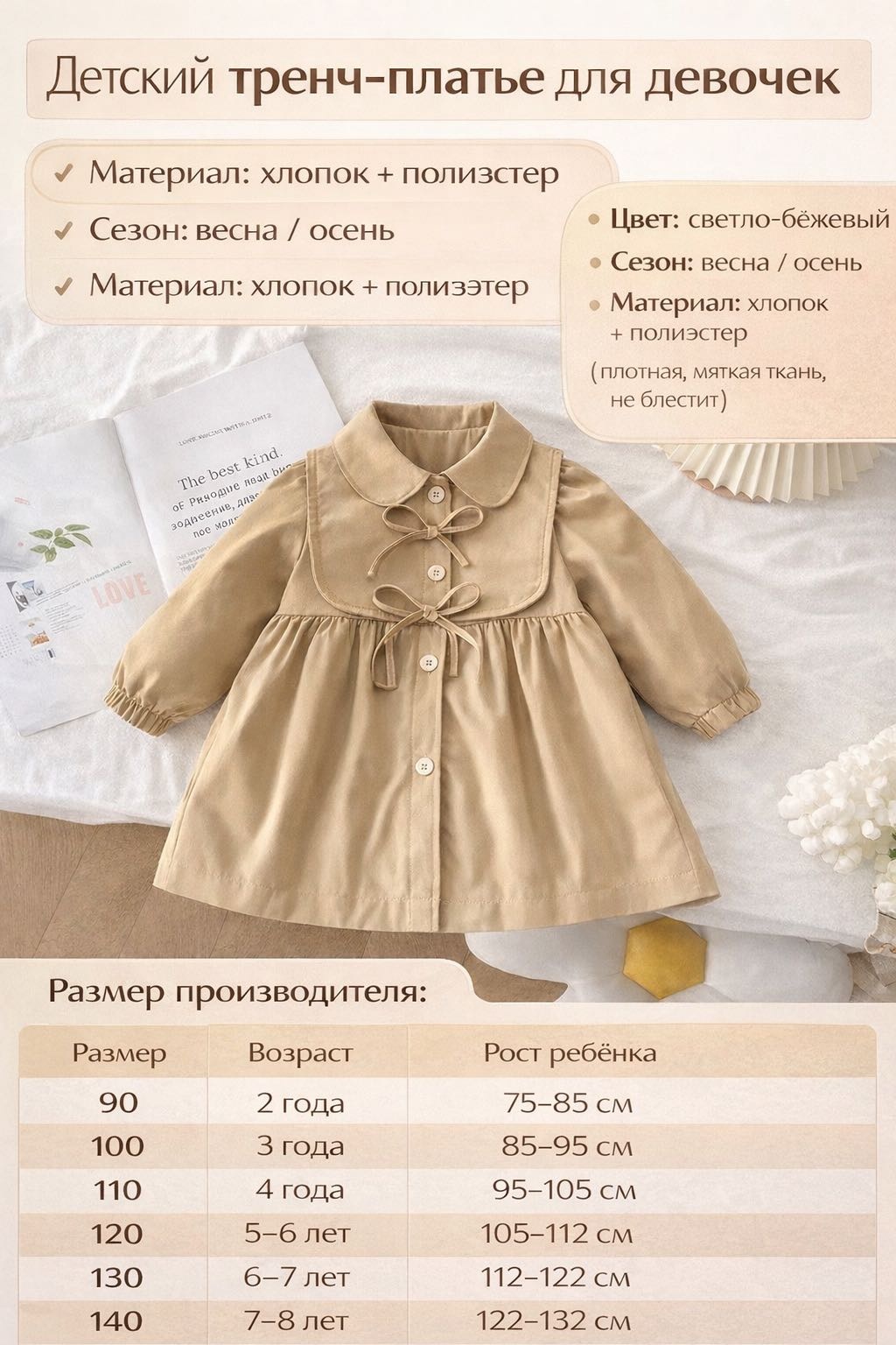 Тренчкот бежевый