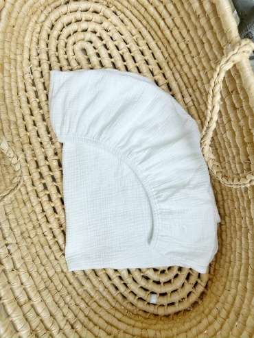 Простыня LAVbaby Textile Муслин, муслин, белый