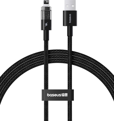 Кабель Baseus USB TypeC (M), Lightning (M), 1 м, P10373003111-00 черный