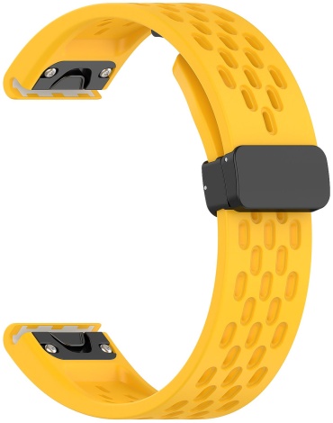 Ремешок BOGEMA для Garmin Fenix 8, Fenix 5X, Fenix 6X, Fenix 7X, Enduro, Epix Pro (Gen 2), Instinct 2X, Quatix 8, Tactix 8, Quatix 7X желтый