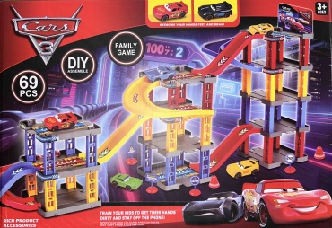 Гоночная машина Multi-Level Parking Track мультиколор