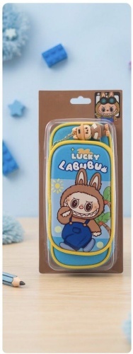 Пенал Labubu Labubu Blue, застежка молния, мультиколор