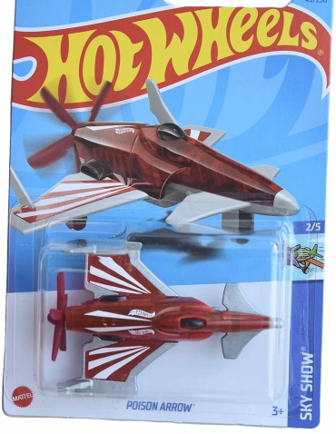 Самолет Mattel sky snow poison arrow бордовый