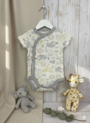 Боди Murat Baby серый, белый