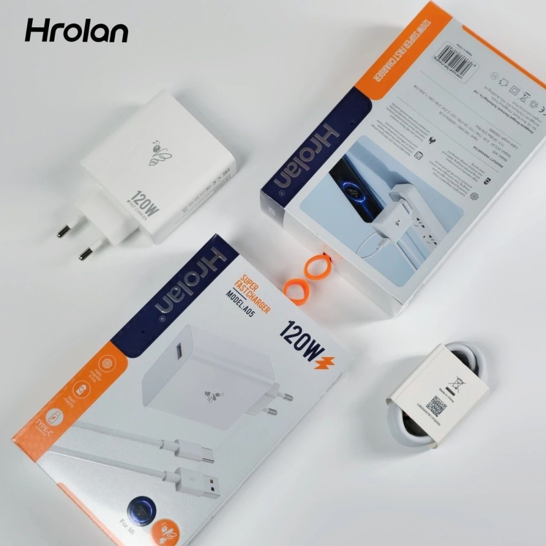 Зарядное устройство Hrolan A05 120W USB Type-C белый