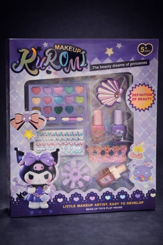 SANTIMENT Детский набор косметики макияж Куроми Kuromi Makeup Set лак для ногтей, набор, тени 4+