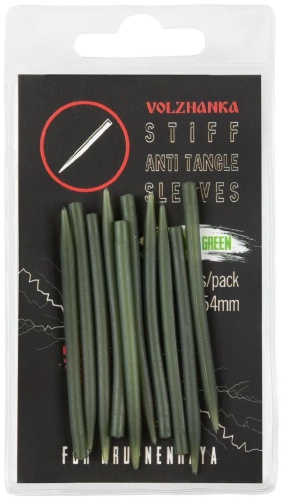 Конус ВОЛЖАНКА Конус для поводка Semi Stiff Anti Tangle Sleeves 54mm Trans Green