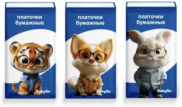 Бумажные платочки Платочки бумажные Baby Go 10 шт