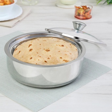 Кастрюля 1 л, BOROSIL Сервер Servefresh Roti нержавеющая сталь