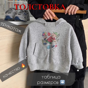 Толстовка S-ta серый