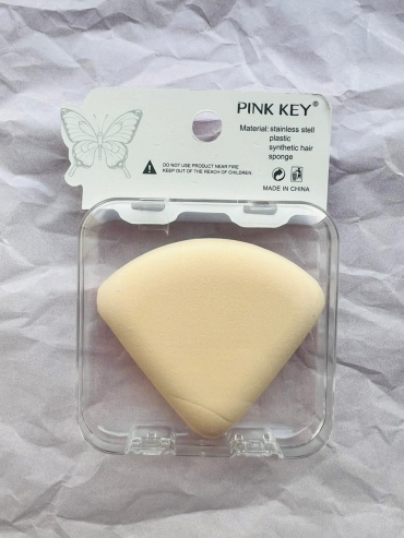 Pink Key спонж плоский латекс 1 шт