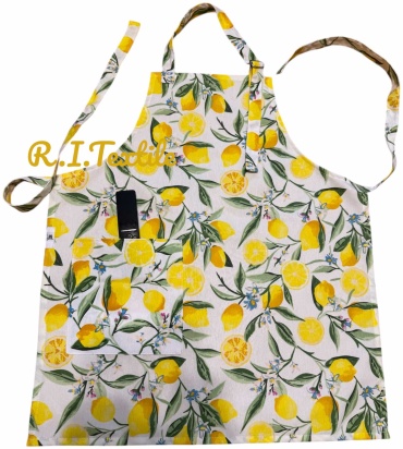 Домашний R.I.Textile Лимоны 6075 75x60 см хлопок, ДАК, полиэстер, желтый, зеленый, белый
