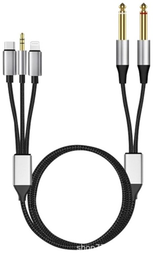 Кабель 6.3 mm jack - USB Type-C 1.2 м