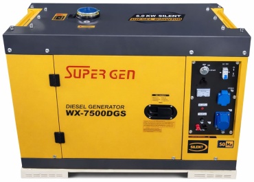 Электростанция дизельная Supergen 6 кВт 1 (220 В), WX-7500DGS