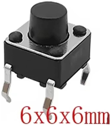 OEM кнопка Кнопка тактовая 6-6-6мм 5шт, черный