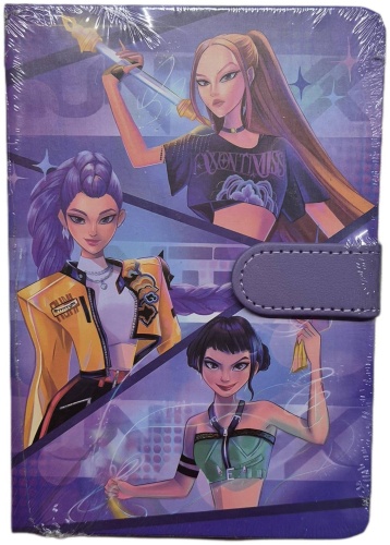 Ежедневник K-pop Huntrix, A5, 100 л, фиолетовый