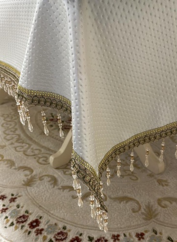 LuxHome скатерть Стеклярус 250x150 см, искусственная кожа