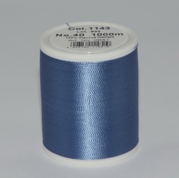 Вышивальные нитки Madeira Rayon  №40, 9841-1143 голубой 1 шт 1000 м