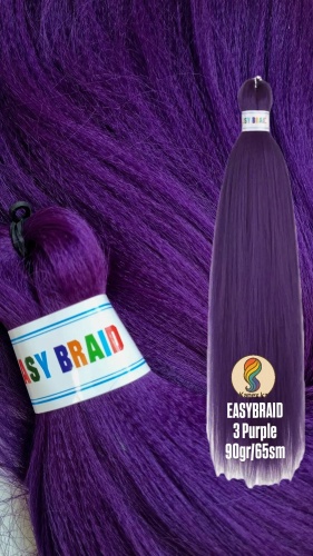 Easy Braid канекалон гофрированный Fr-3 Purple фиолетовый женский