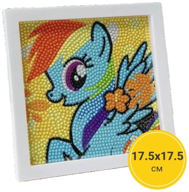 Алмазная мозаика Алмазная мозайка Пони 17.5x17.5 см