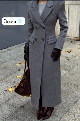 Пальто черный, серый