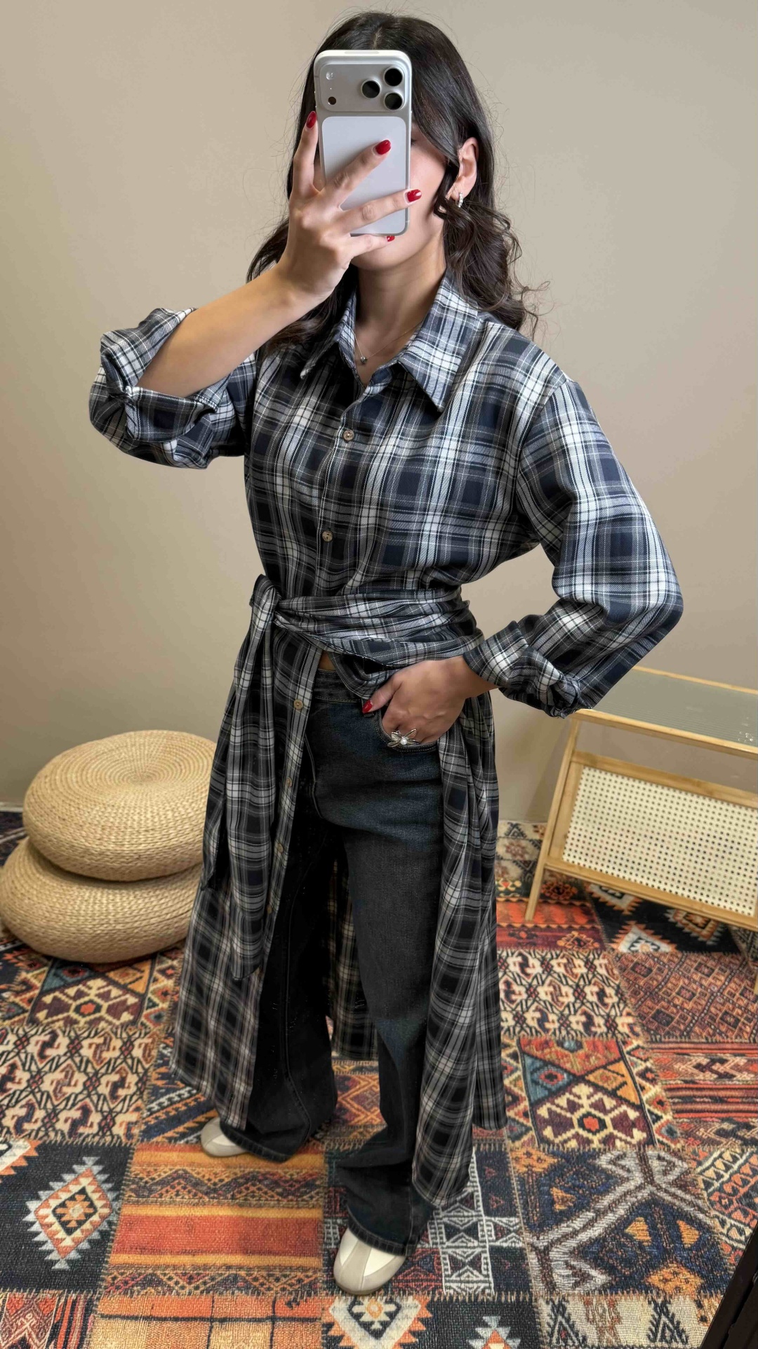 Рубашка синий, белый