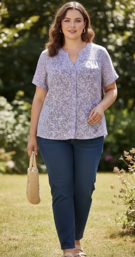 Рубашка Guljan blouse белый, сиреневый