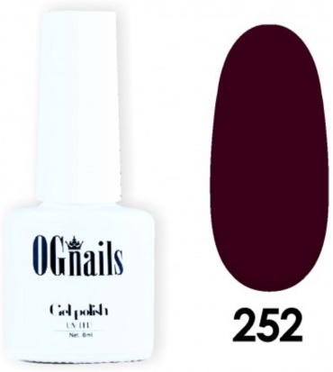 OG Nails гель-лак 252 Бордовый глянцевое 8 мл