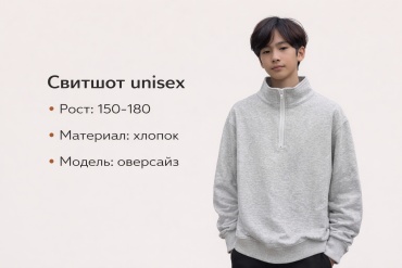 Свитшот WPLX серый