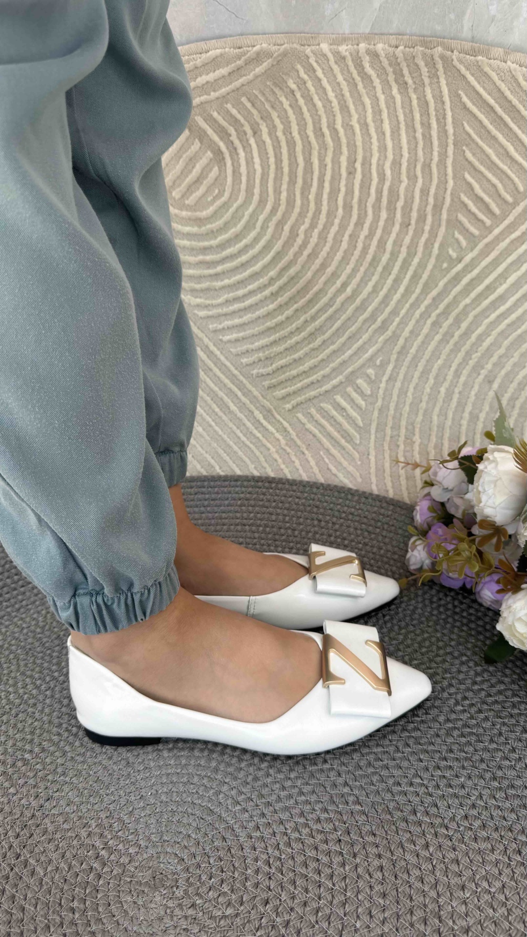 Балетки белый