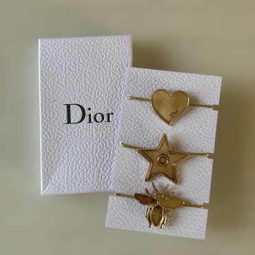 Dior резинка 3 шт, золотистый