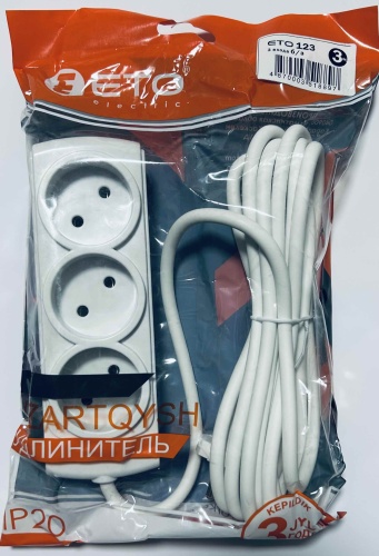 Удлинитель ETO ETO 123 3 м