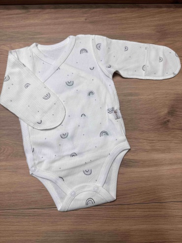Боди Dana Baby серый, белый