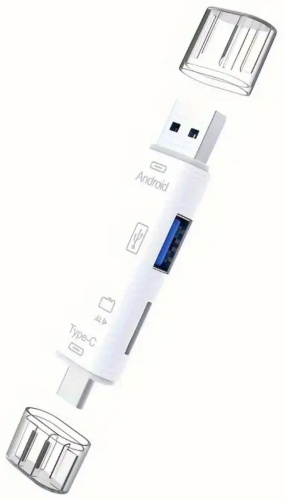 Картридер 5в1 USB Type-C для SD, microSD, USB 2.0, USB 3.0
