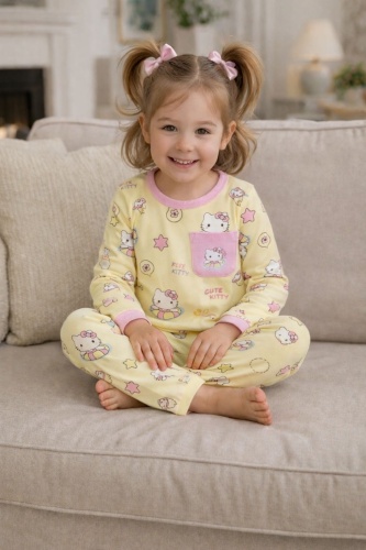 Пижама Hello Kitty желтый, мультиколор