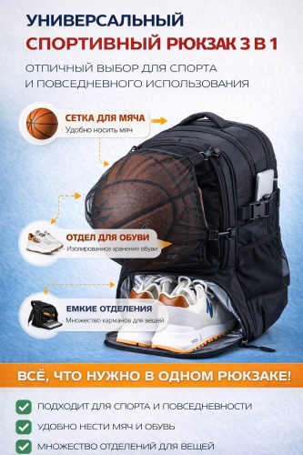 Рюкзак KADI brand нейлон черный