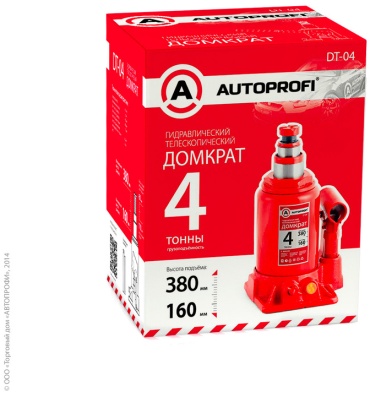 AUTOPROFI домкрат бутылочный DG-04 4 т
