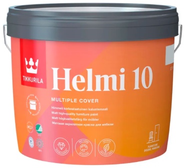 Tikkurila акриловая Helmi 10 2.7 л, белый цвет